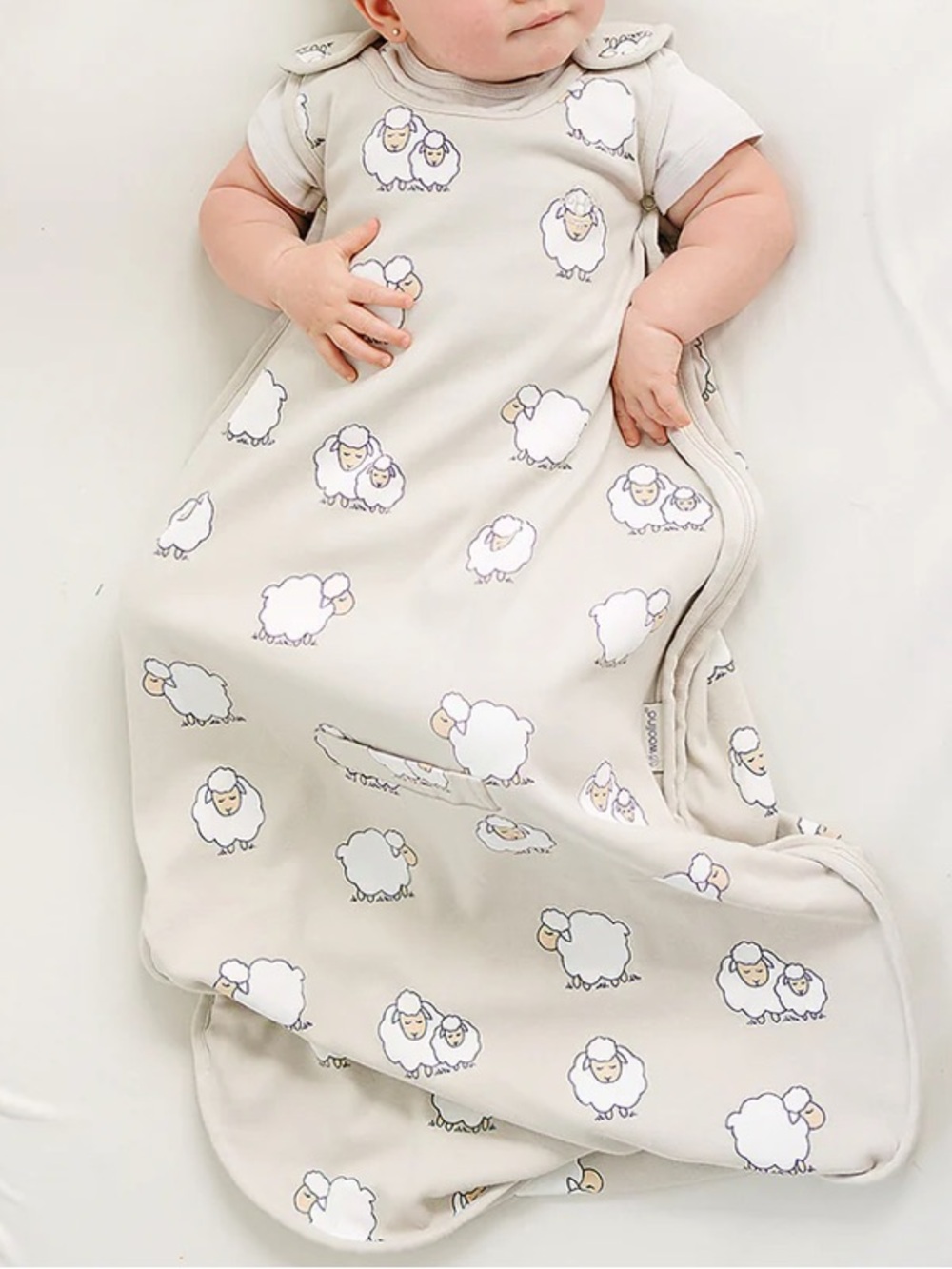 Woolino 4 Season Sleep Bag Sleep Sack Sheep Grey 2-24 Months Flawed
